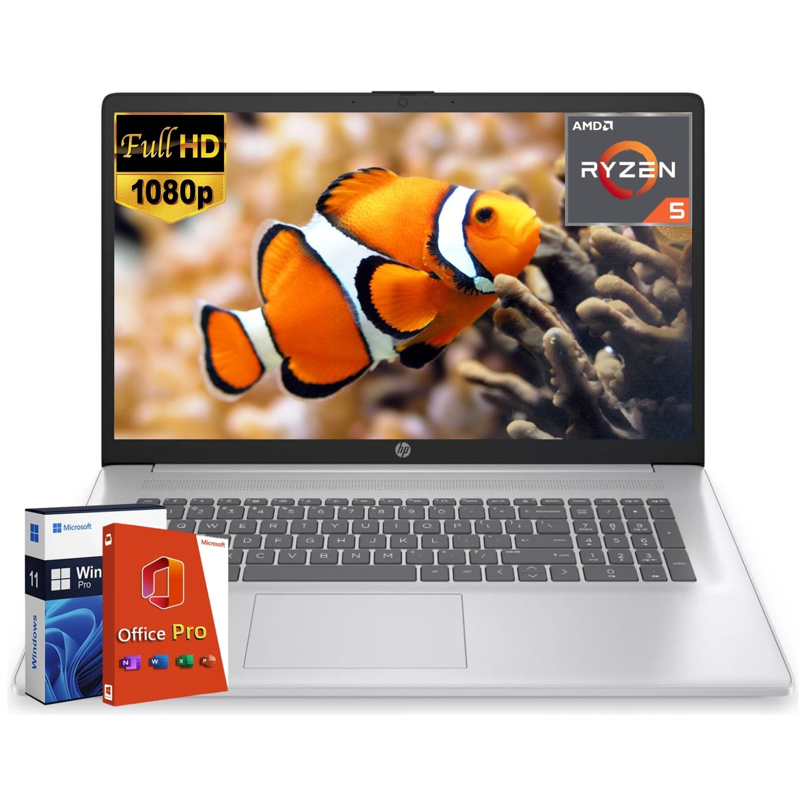 Amazon.com: HP 17.3 inch Business Laptop, AMD Ryzen 5 7430U(Up to